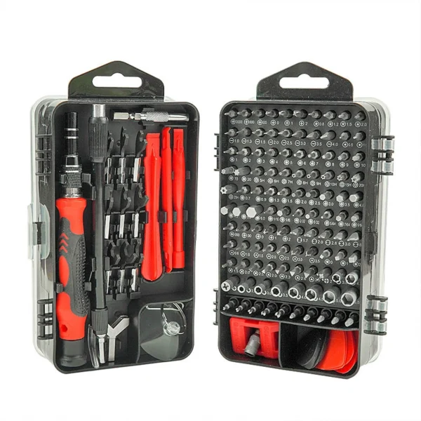 Jeu de tournevis 138 en 1 couleur rouge